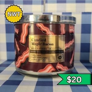 Bath & Body Works | Candied Maple Bacon | 3 Wick Candle | Color Changing